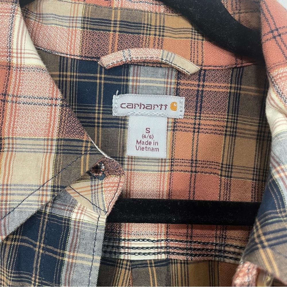 Carhartt Brown and Black Casual Plaid
Button Down Shirt G15 - Picture 3 of 5